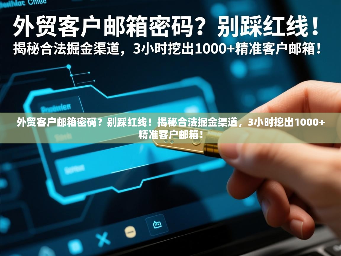 外贸客户邮箱密码？别踩红线！揭秘合法掘金渠道，3小时挖出1000+精准客户邮箱！