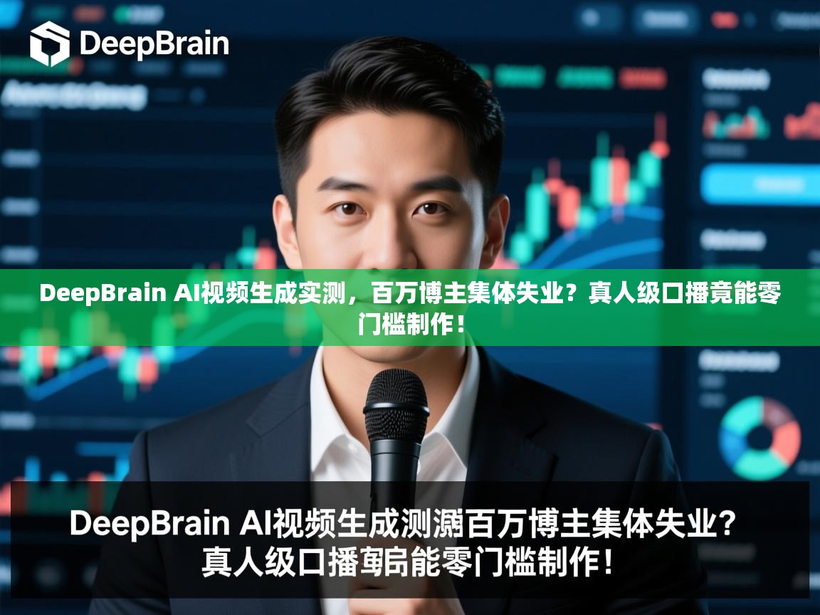 DeepBrain AI视频生成实测，百万博主集体失业？真人级口播竟能零门槛制作！