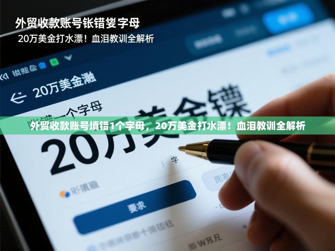 外贸收款账号填错1个字母，20万美金打水漂！血泪教训全解析