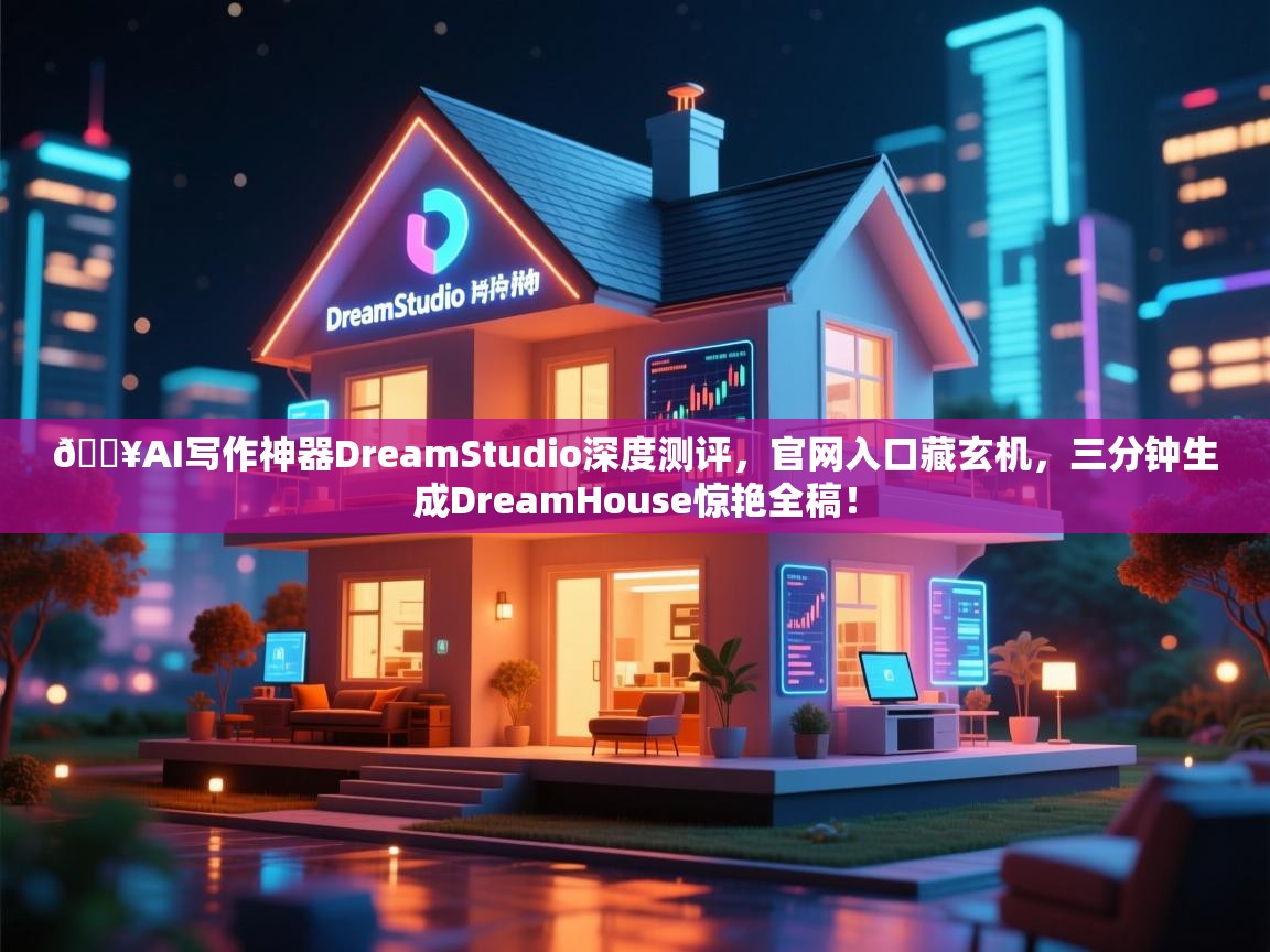 🔥AI写作神器DreamStudio深度测评，官网入口藏玄机，三分钟生成DreamHouse惊艳全稿！