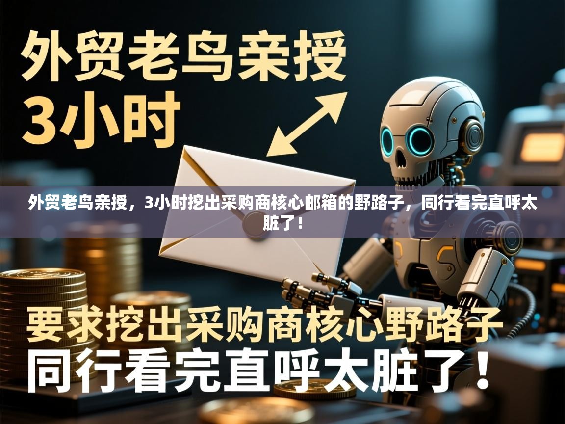 外贸老鸟亲授，3小时挖出采购商核心邮箱的野路子，同行看完直呼太脏了！