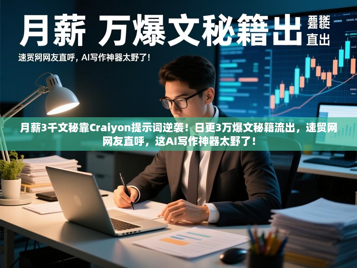 月薪3千文秘靠Craiyon提示词逆袭！日更3万爆文秘籍流出，速贸网网友直呼，这AI写作神器太野了！