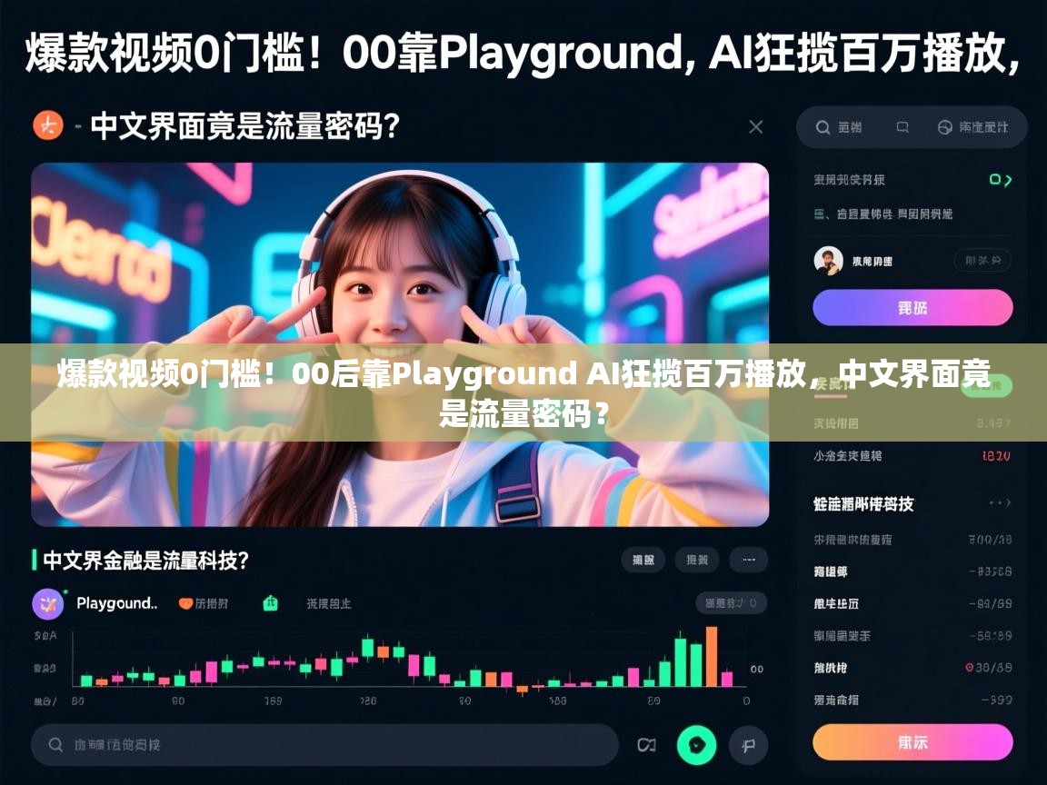 爆款视频0门槛！00后靠Playground AI狂揽百万播放，中文界面竟是流量密码？