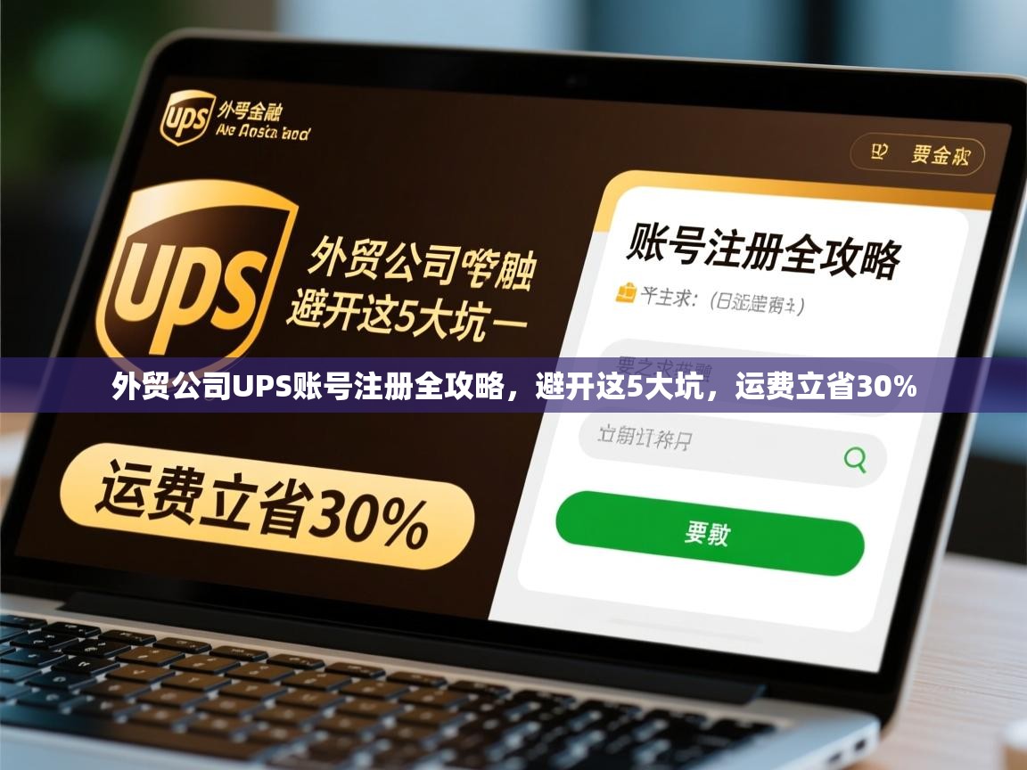 外贸公司UPS账号注册全攻略，避开这5大坑，运费立省30%