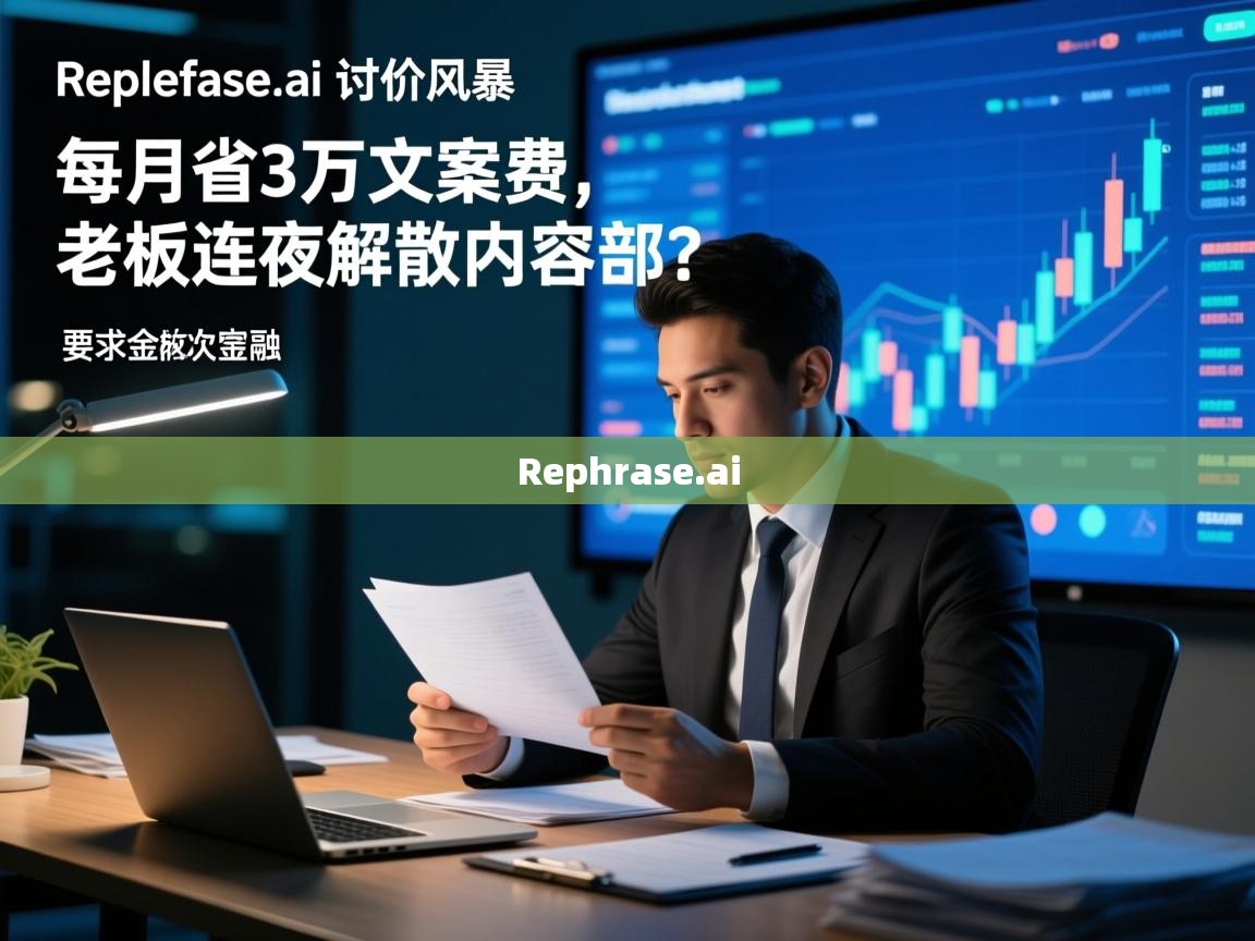 Rephrase.ai定价风暴，每月省3万文案费，老板连夜解散内容部？