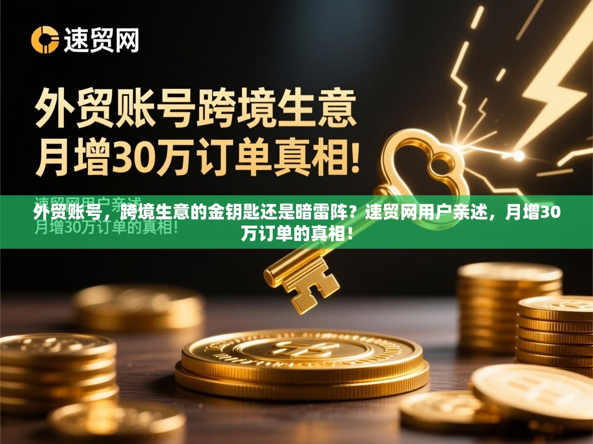 外贸账号，跨境生意的金钥匙还是暗雷阵？速贸网用户亲述，月增30万订单的真相！