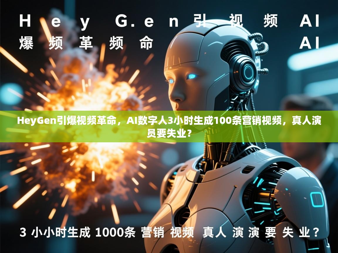 HeyGen引爆视频革命，AI数字人3小时生成100条营销视频，真人演员要失业？