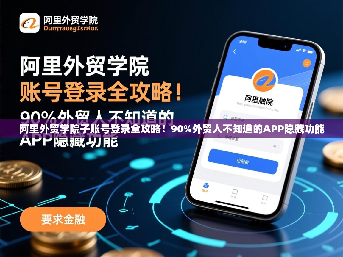 阿里外贸学院子账号登录全攻略！90%外贸人不知道的APP隐藏功能