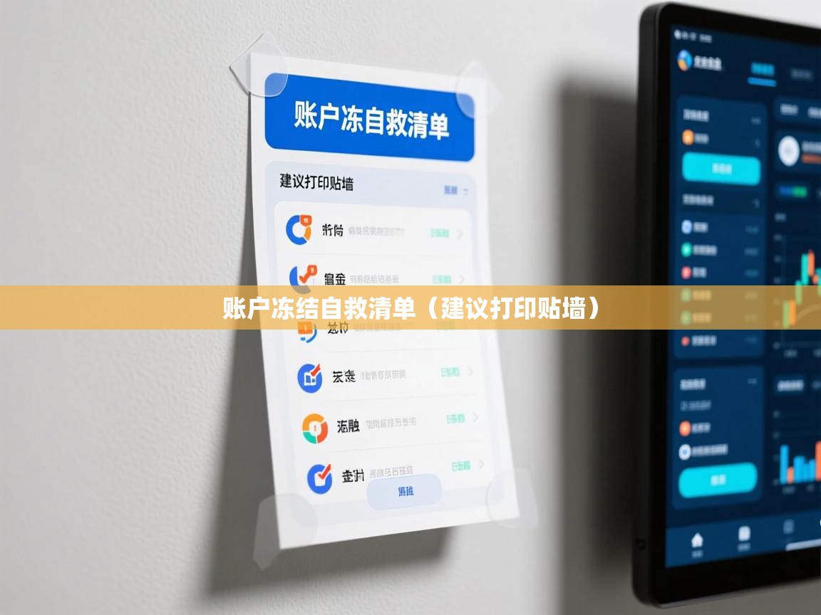 账户冻结自救清单（建议打印贴墙）