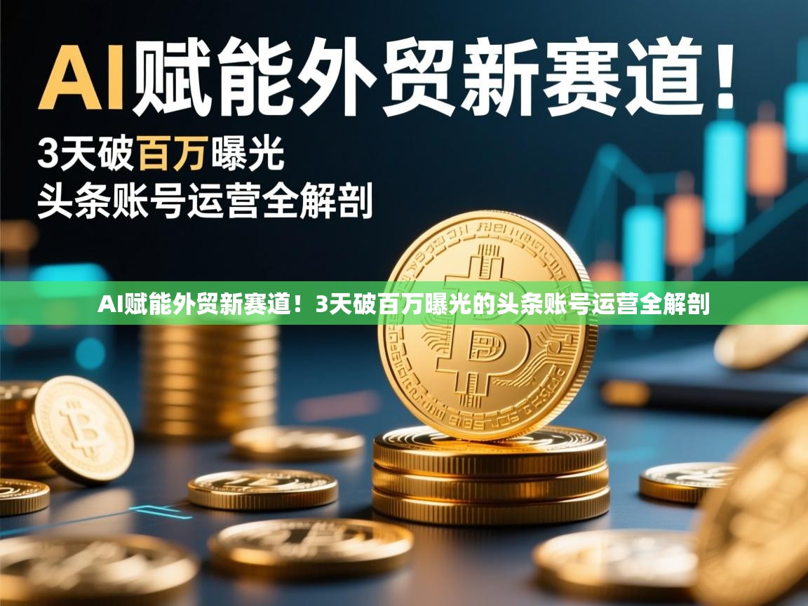 AI赋能外贸新赛道！3天破百万曝光的头条账号运营全解剖