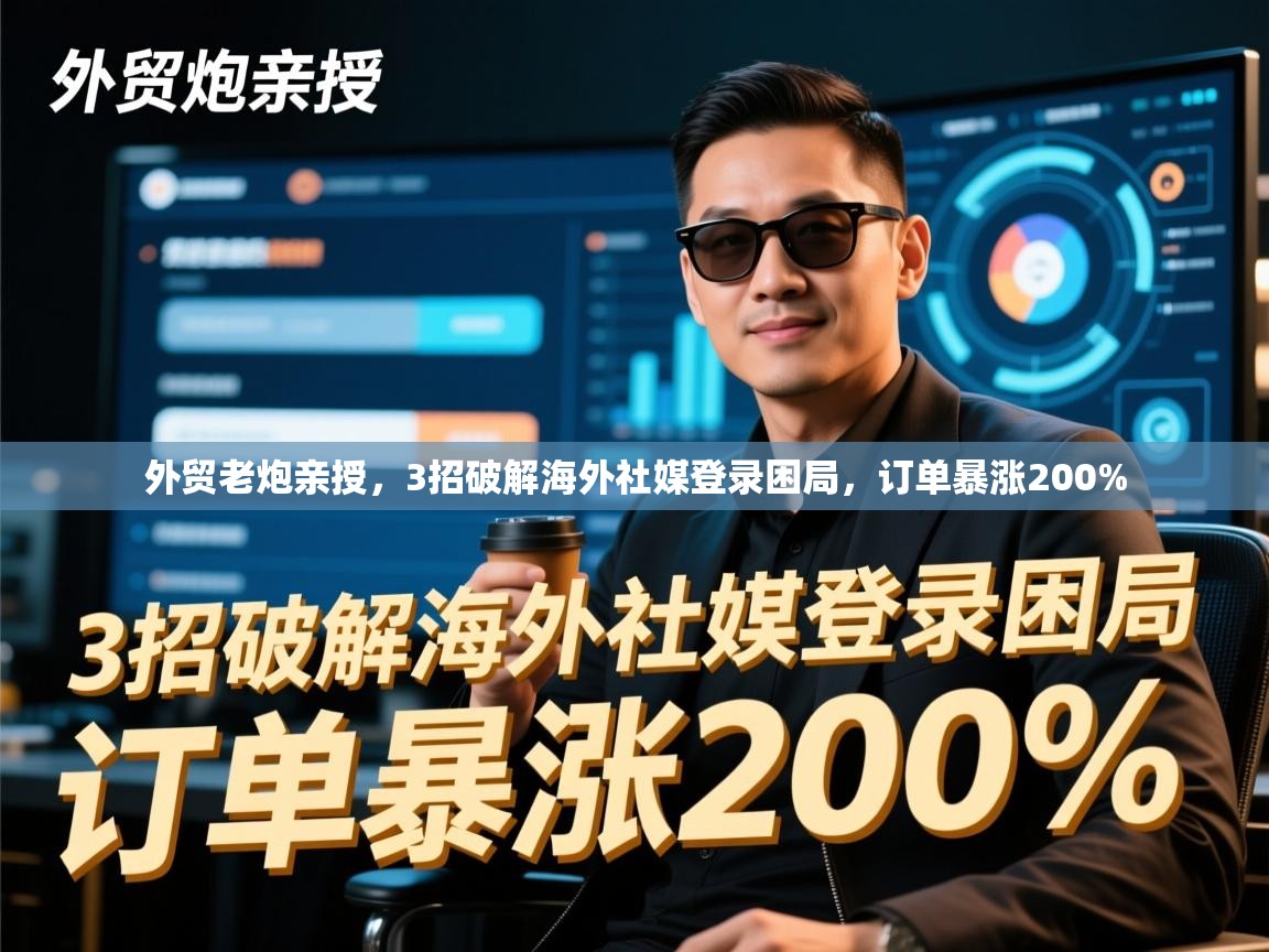 外贸老炮亲授，3招破解海外社媒登录困局，订单暴涨200%