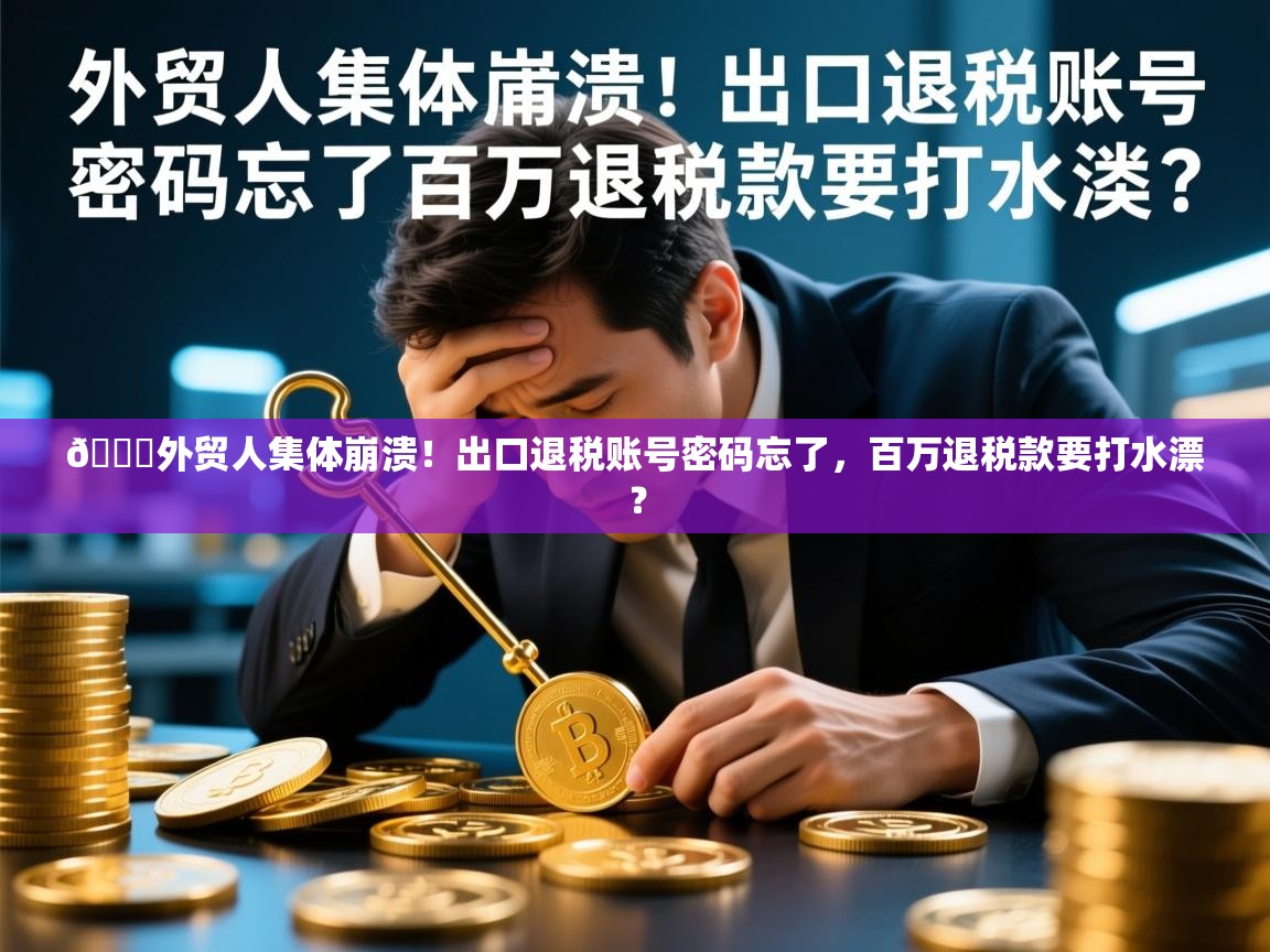 🔑外贸人集体崩溃！出口退税账号密码忘了，百万退税款要打水漂？