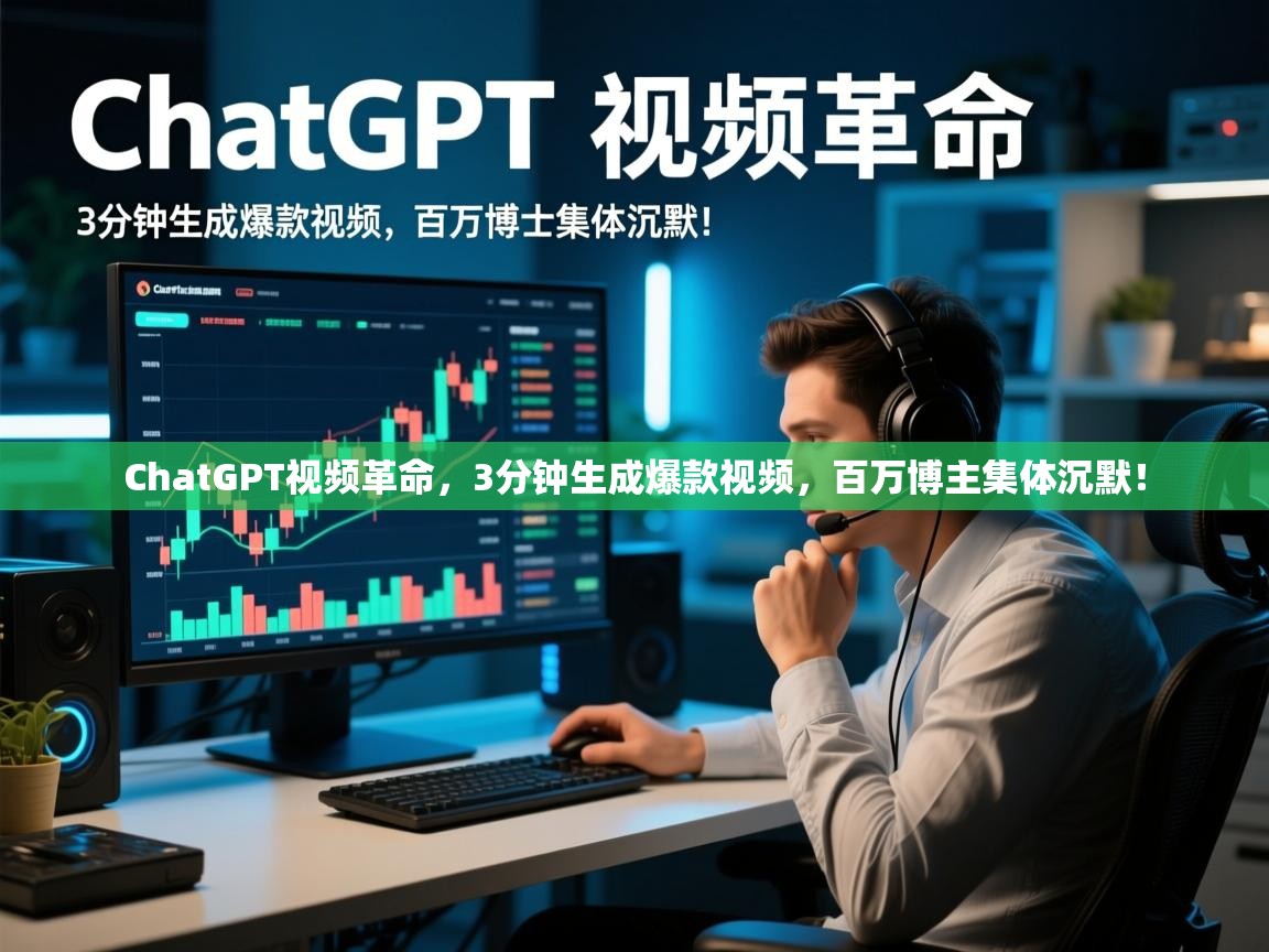 ChatGPT视频革命，3分钟生成爆款视频，百万博主集体沉默！