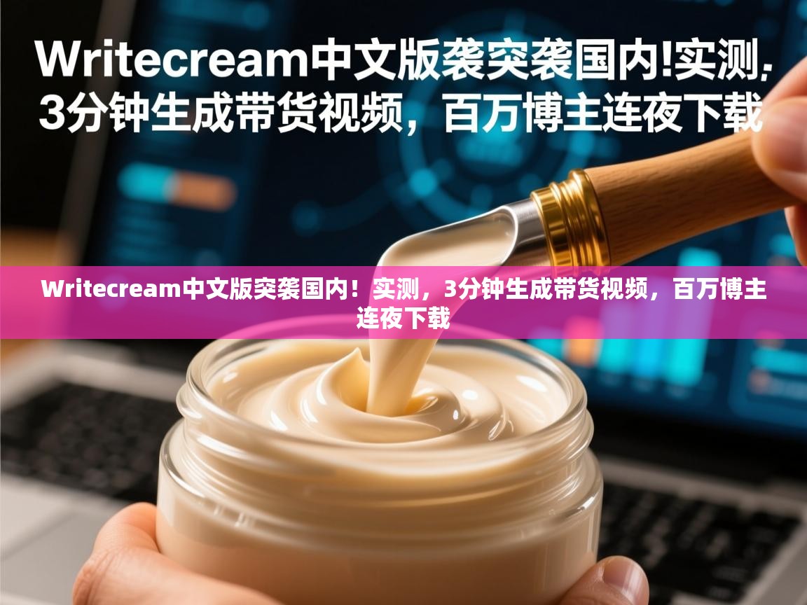 Writecream中文版突袭国内！实测，3分钟生成带货视频，百万博主连夜下载