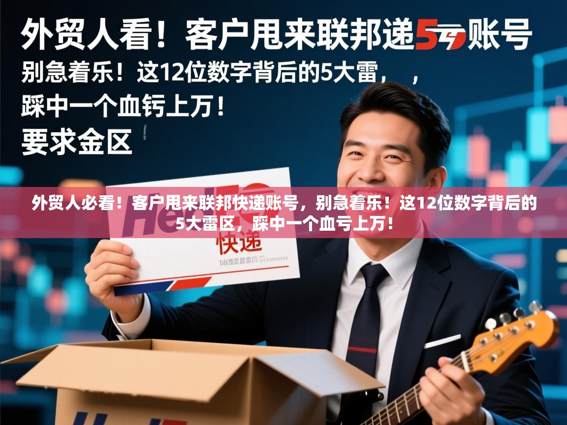 外贸人必看！客户甩来联邦快递账号，别急着乐！这12位数字背后的5大雷区，踩中一个血亏上万！