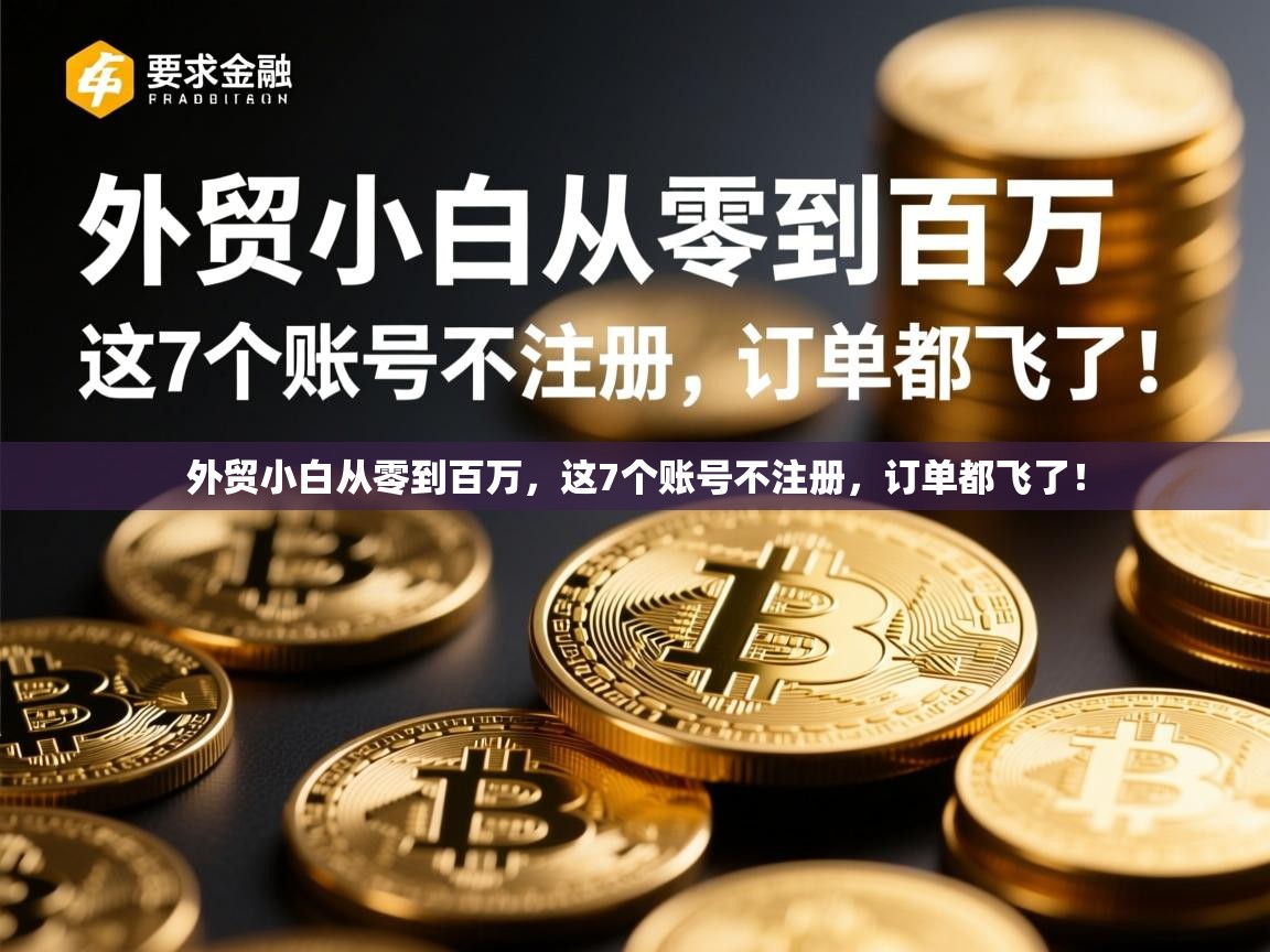 外贸小白从零到百万，这7个账号不注册，订单都飞了！