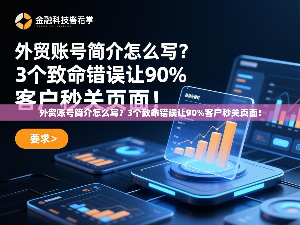 外贸账号简介怎么写？3个致命错误让90%客户秒关页面！