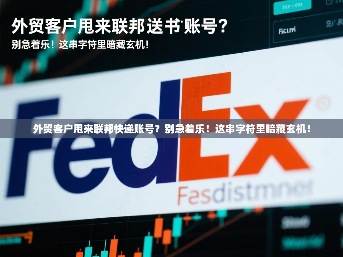 外贸客户甩来联邦快递账号？别急着乐！这串字符里暗藏玄机！
