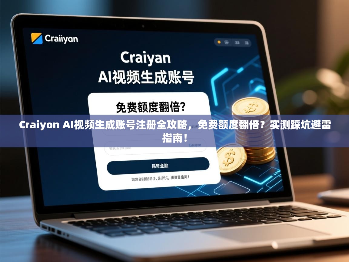 Craiyon AI视频生成账号注册全攻略，免费额度翻倍？实测踩坑避雷指南！
