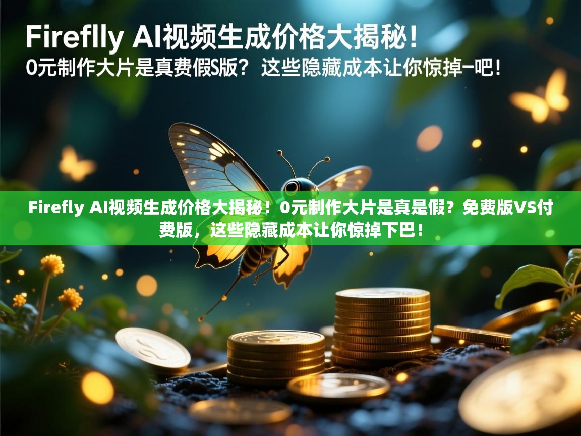 Firefly AI视频生成价格大揭秘！0元制作大片是真是假？免费版VS付费版，这些隐藏成本让你惊掉下巴！