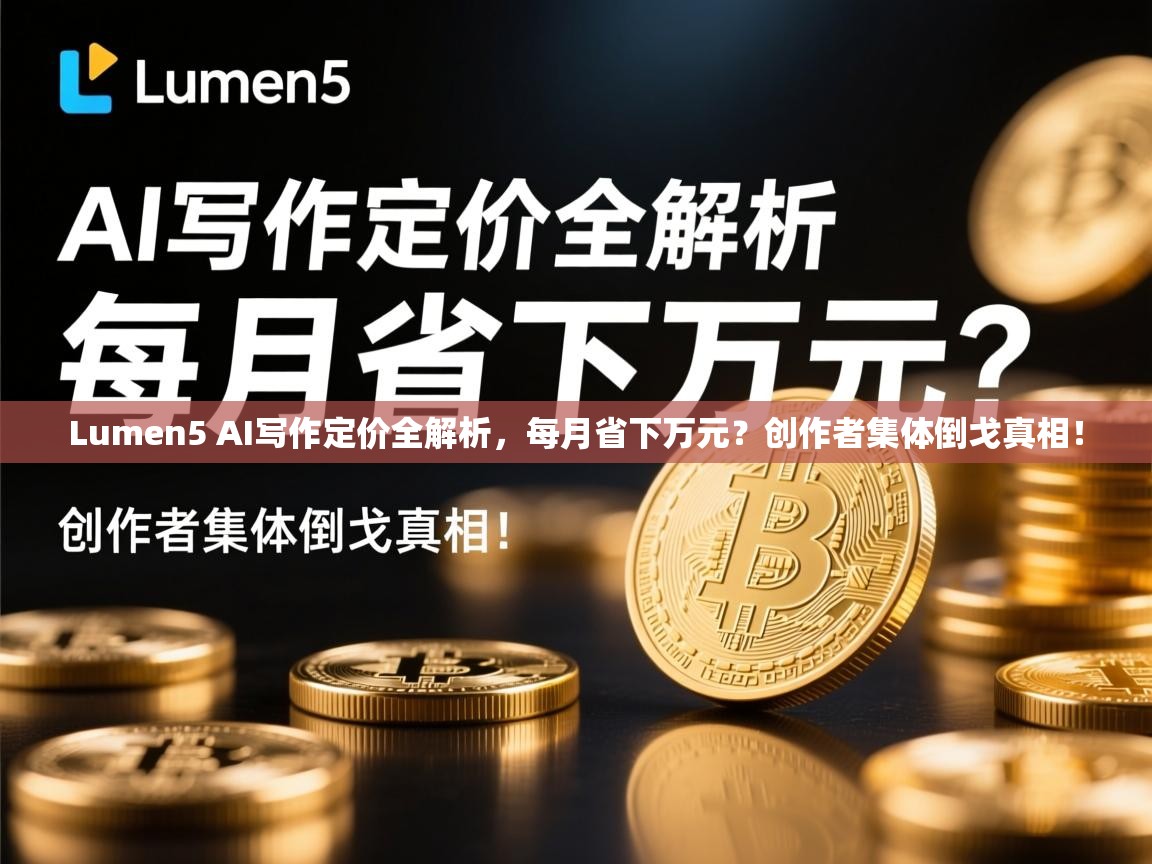 Lumen5 AI写作定价全解析，每月省下万元？创作者集体倒戈真相！