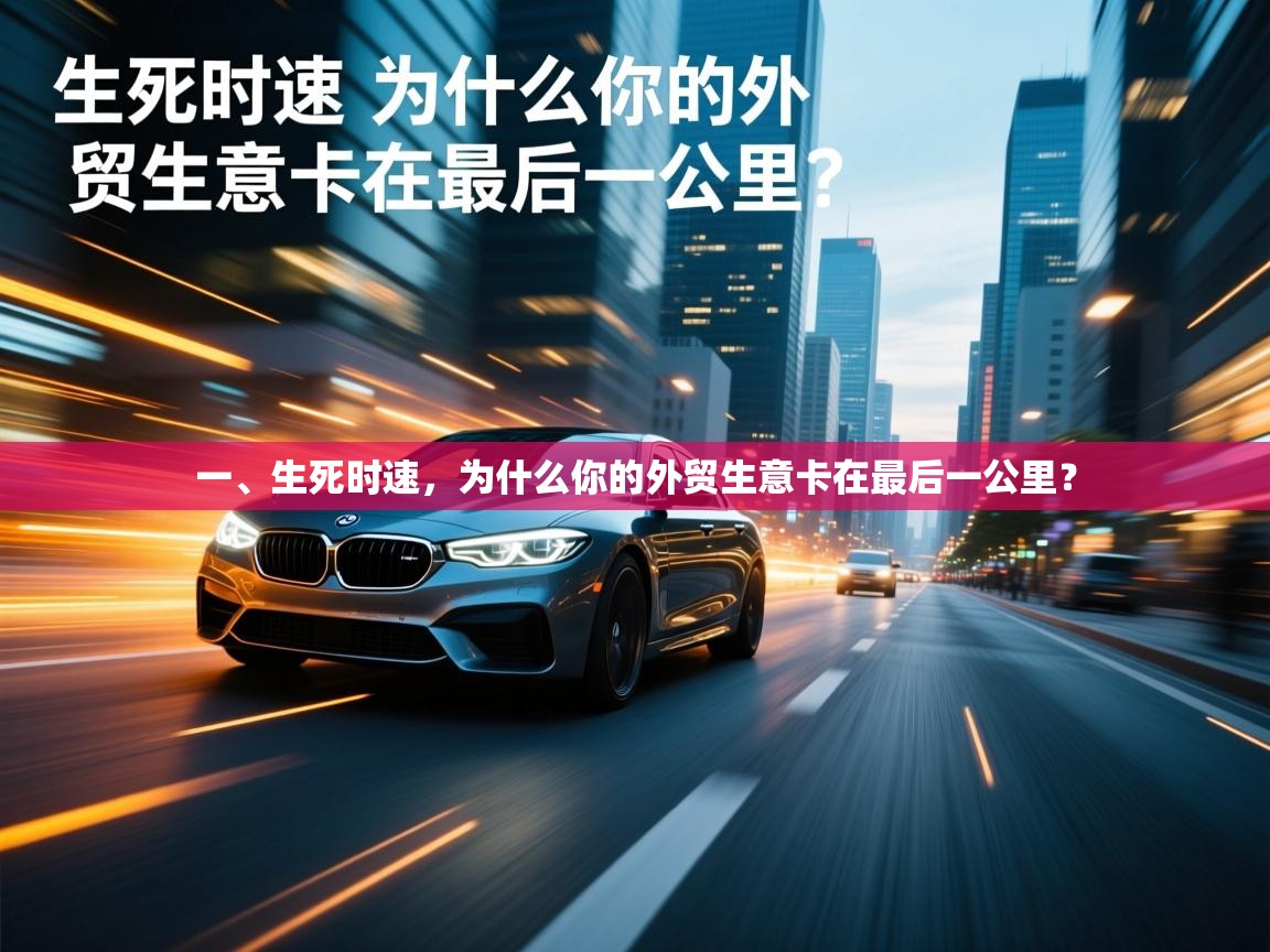 一、生死时速，为什么你的外贸生意卡在最后一公里？