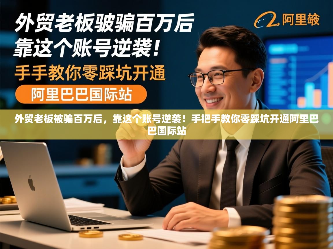 外贸老板被骗百万后，靠这个账号逆袭！手把手教你零踩坑开通阿里巴巴国际站