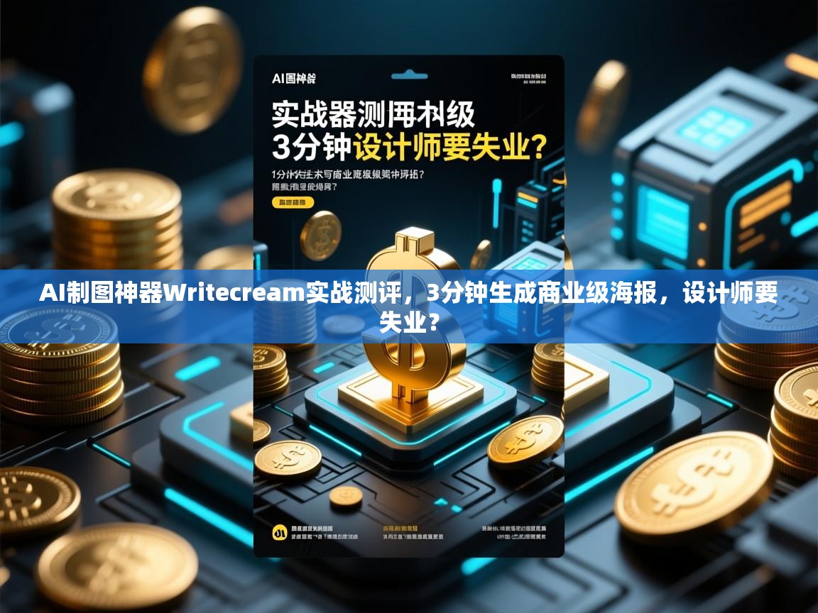 AI制图神器Writecream实战测评，3分钟生成商业级海报，设计师要失业？