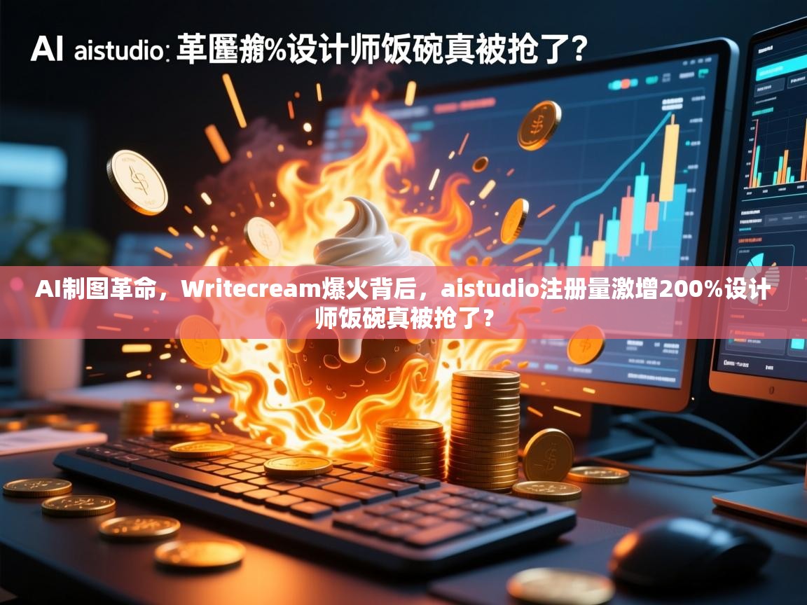 AI制图革命，Writecream爆火背后，aistudio注册量激增200%设计师饭碗真被抢了？