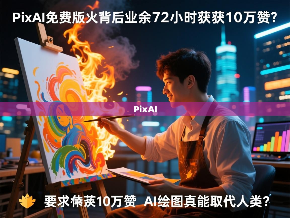 PixAI免费版爆火背后，业余画师72小时斩获10万赞，AI绘图真能取代人类？