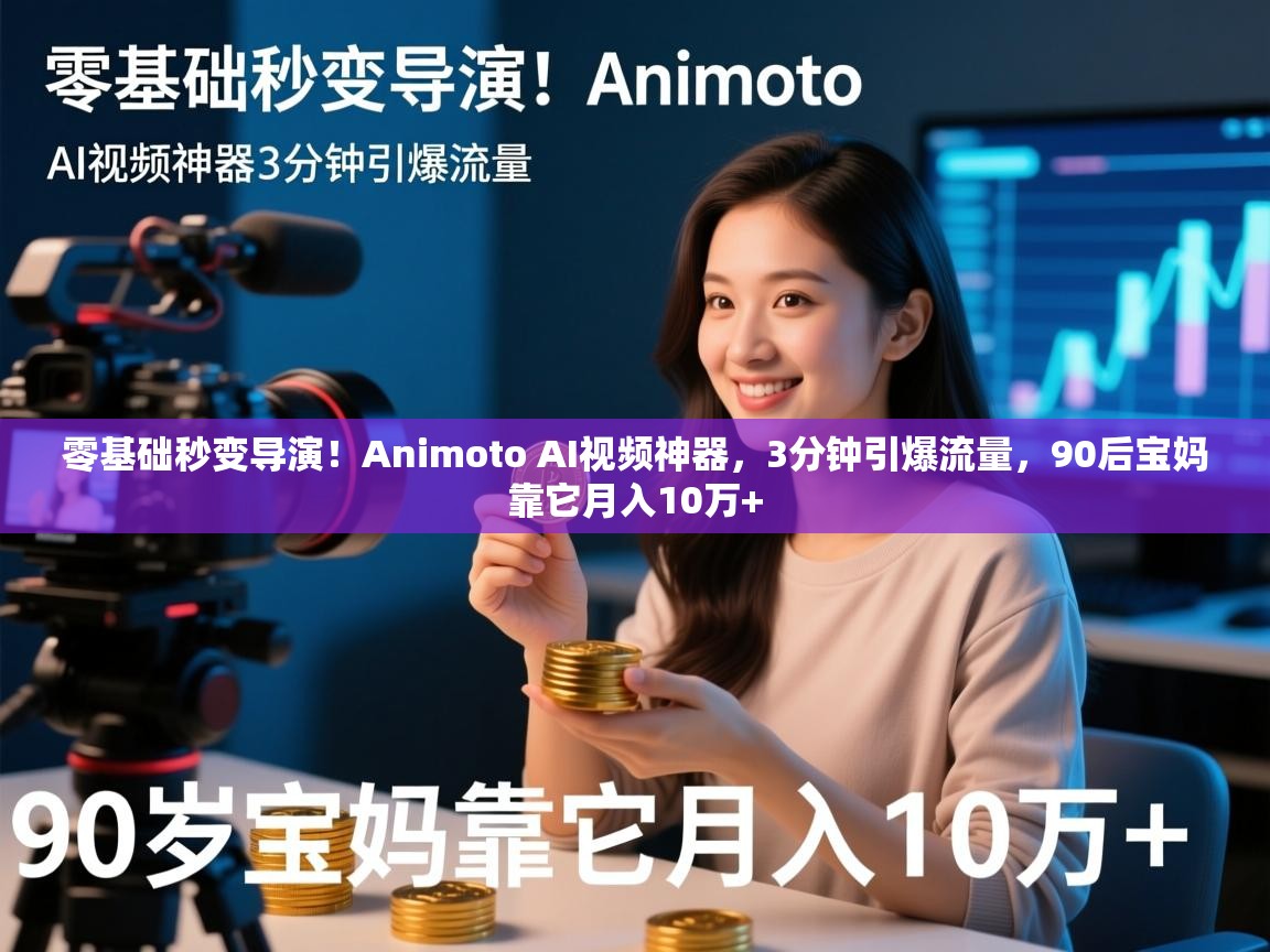 零基础秒变导演！Animoto AI视频神器，3分钟引爆流量，90后宝妈靠它月入10万+