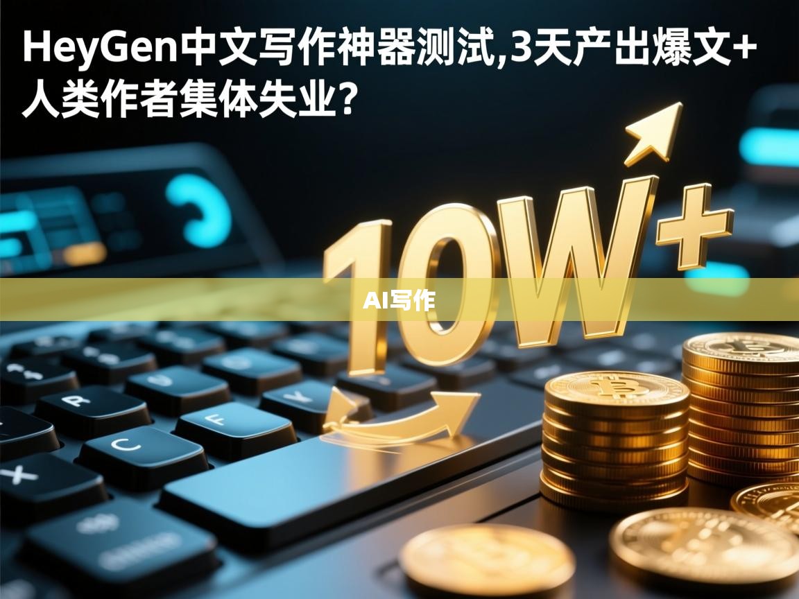 HeyGen中文写作神器实测，3天产出爆文10W+人类作者集体失业？