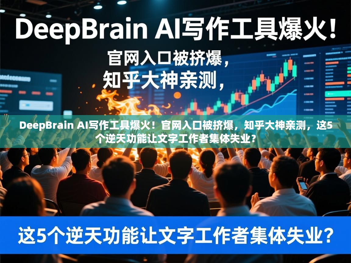 DeepBrain AI写作工具爆火！官网入口被挤爆，知乎大神亲测，这5个逆天功能让文字工作者集体失业？