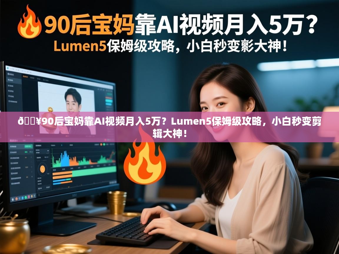 🔥90后宝妈靠AI视频月入5万？Lumen5保姆级攻略，小白秒变剪辑大神！