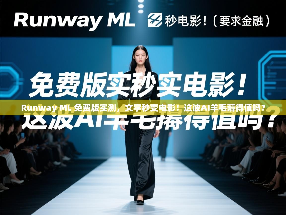 Runway ML 免费版实测，文字秒变电影！这波AI羊毛薅得值吗？